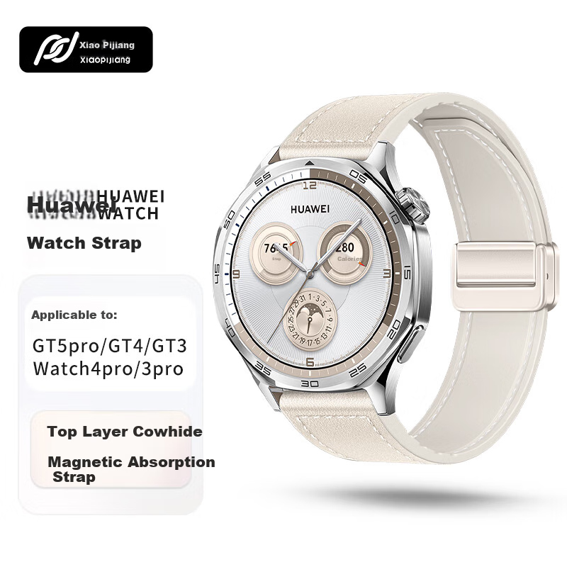 Xiaopijiang Leather Watch Strap Compatible with Huawei Watch GT6/GT5Pro/GT4/GT3Pro/GT2, Suitable for Huawei Watch 5/Watch 4/4Pro/Watch 3