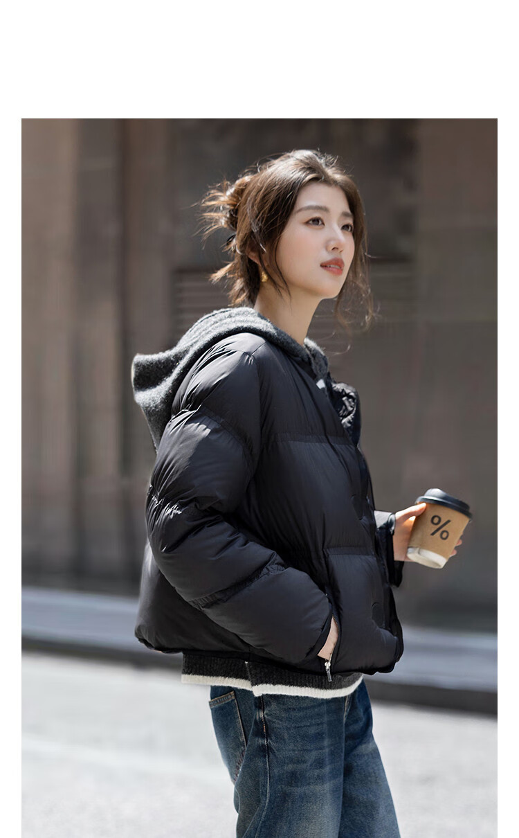 Dme [15D Zero Pressure Sensation] Winter 90% Duck Down PU Magnetic Button Three-Layer Craftsmanship Straight Women's down Jacket 3