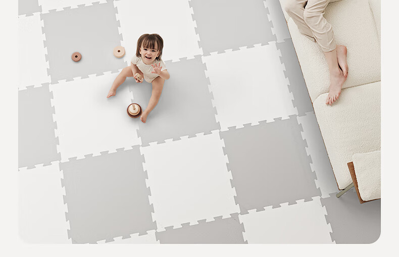BG-BABYGO Baby Patchwork Crawling Mat Children's Floor Mat XPE Thickened Non-Toxic Odorless Infant Green Core 11