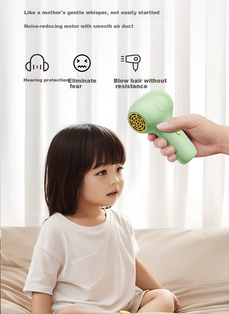 AUX Infant Hair Dryer for Red Bottoms, Wireless Rechargeable Newborn Baby Hair Care Low Radiation Constant Temperature Low Noise Gentle Wind Portable Maternity Hair Dryer Full Moon Gift 14