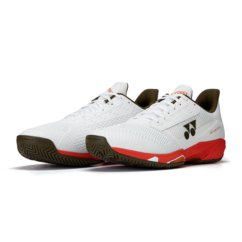 YONEX Women's SHTAALAEX Tennis Shoes White/Orange Size 38 Professional Power Cushion Shock Absorption Durable Training Match