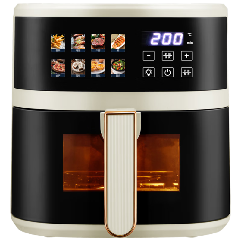Royalstar Air Fryer, 6L Practical Large Capacity, Steaming And Roasting, Transparent View, Home Use, No-Flip Smart Touch Control, All-In Steaming And Roasting Machine, Kitchen Essential, RS-AF1530D