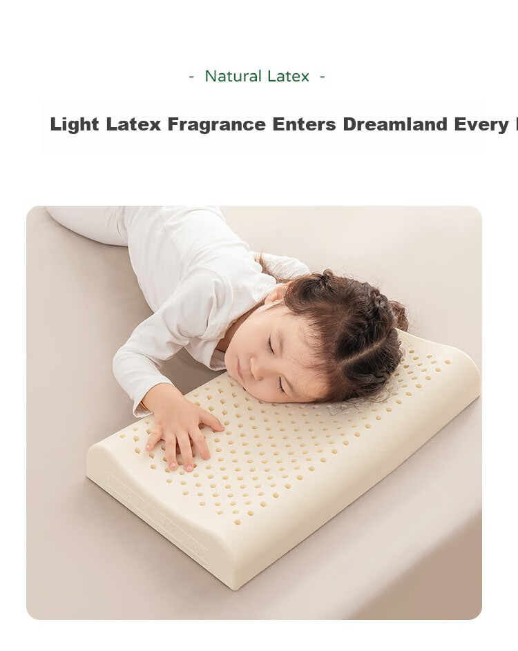 Jinxiangshu Thai Imported Latex Pillow, Cervical Pillow, Rubber Sleeping Pillow, Breathable Wave Pillow for Children And Teenagers, Ages 1-6 21