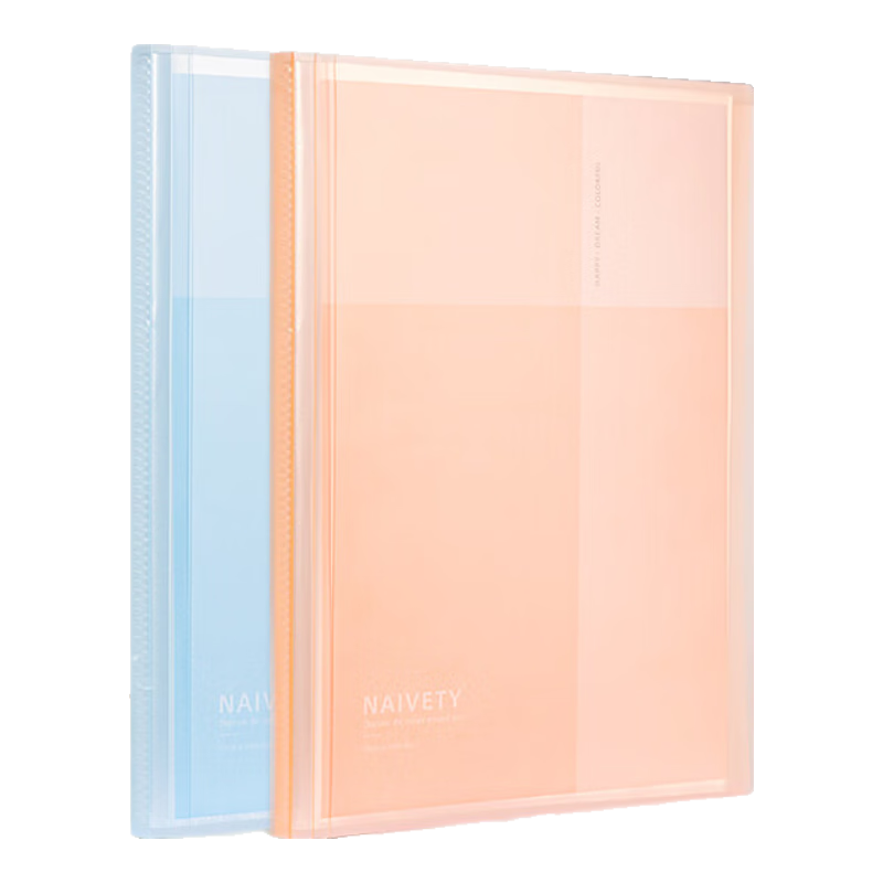 Deli A4/80-Page Document Folder, File Insert Pockets, Certificate Collection Folder, Pregnancy Check-Up Organizer, Prenatal Report Holder, Sheet Music Folder with Loose-Leaf Sleeves, Student Office PQ605-80 Orange