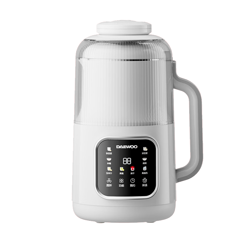 DAEWOO High-Speed Blender for Home Use, Soy Milk Maker, 1L Micro-Pressure, Serves 2-3 People, Fully Automatic, Quiet Operation, Grains And Cereals, No Cooking Or Hand Washing Required, Juicer, Food Processor, White SM09