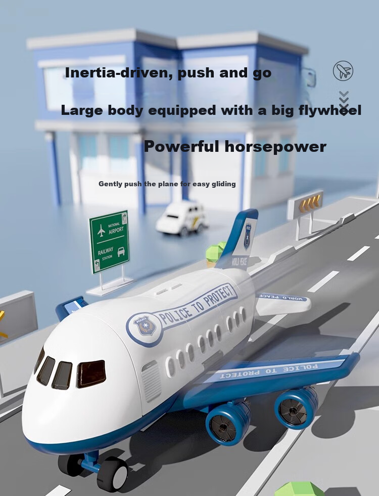 Mabaozibao Airplane Toy for Children Aged 1-3 Boys Large Size Baby Birthday Gift Alloy Car Model Educational Toy 7