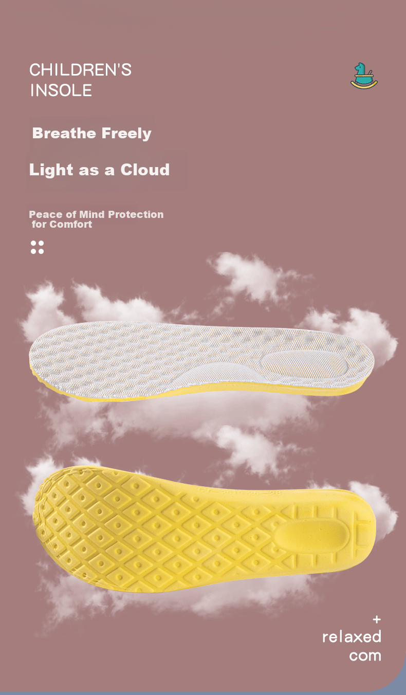 Maigaole 2 Double Latex Insoles for Children, Breathable, Sweat-Absorbing, Soft And Comfortable, High-Elasticity Shock-Absorbing, Suitable for Sports in Summer, Can Be Cut to Size, Beige, Size 29-31 4