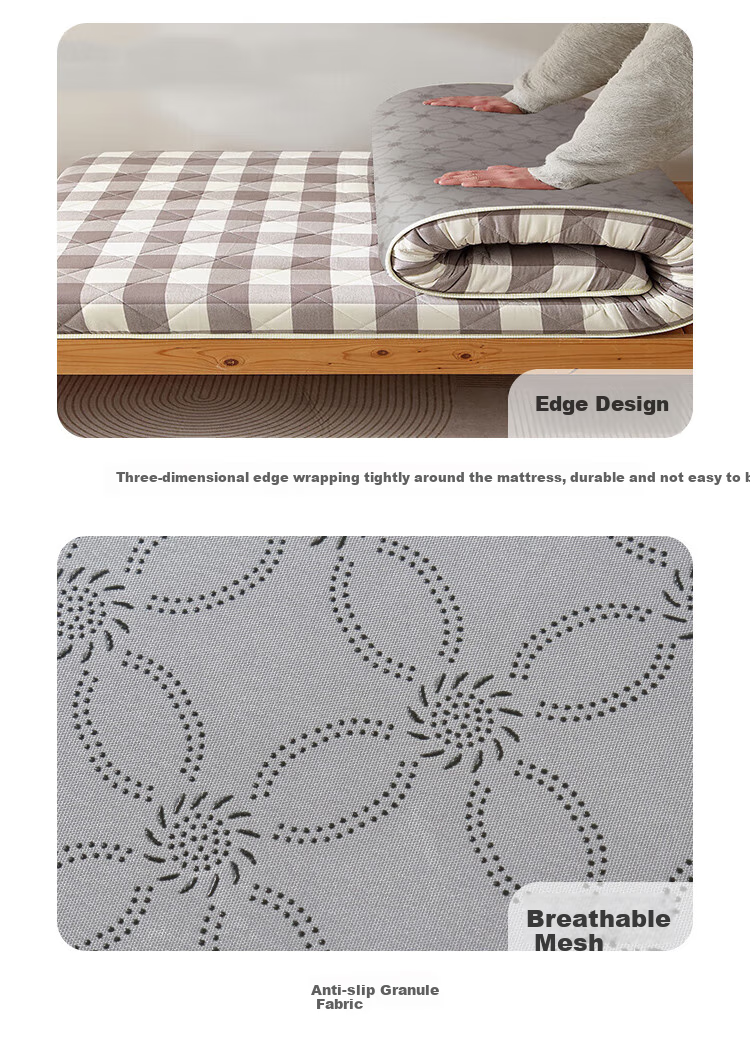 Wuyinliangpin Class A Maternity Student Dormitory Bed Cover, 120x200cm Single Bed Pad, 1.2 Meter Bunk Bed, Gray Plaid 8