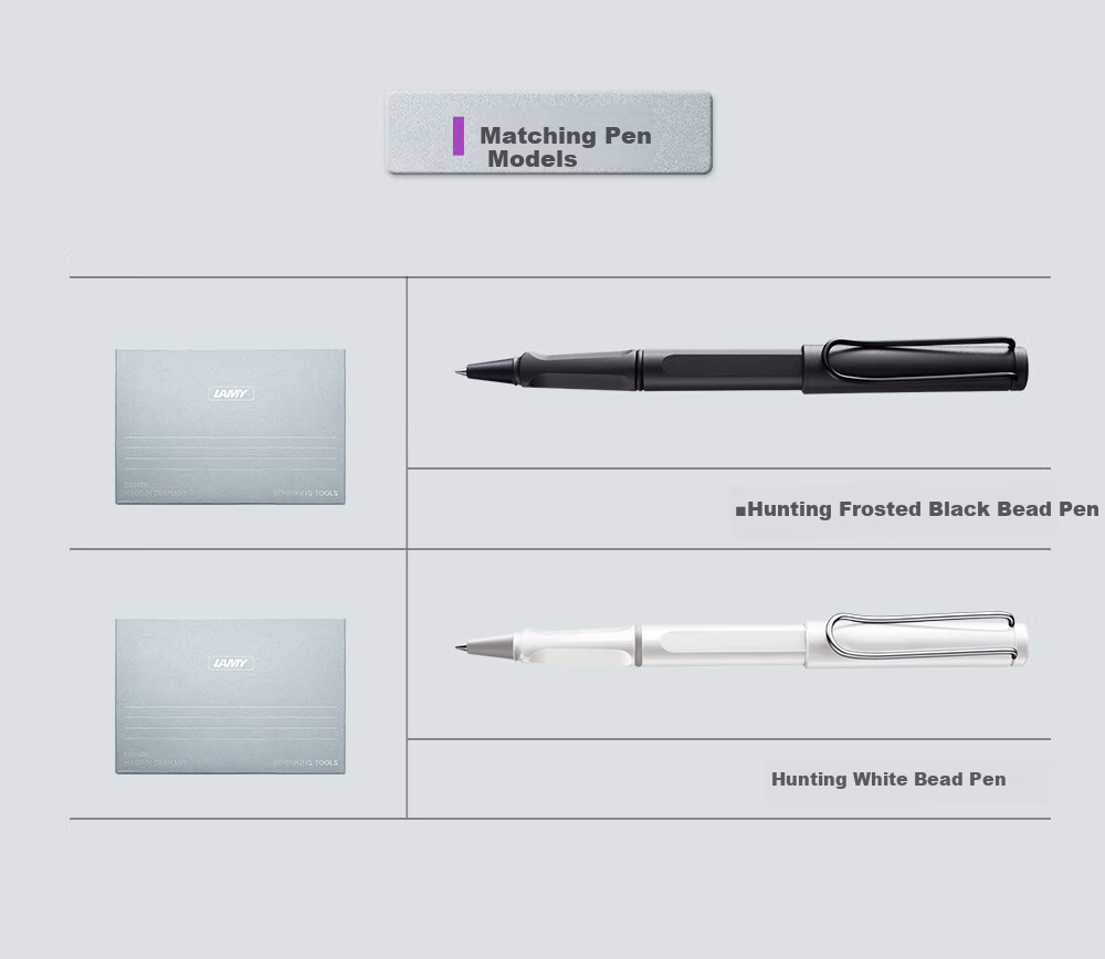 LAMY Ballpoint Pen Safari Series Ink Set for Handwriting Practice And Signature, Student Stationery Office Gift Corporate Bulk Purchase Matte Black 0.7mm Holiday Gift 16