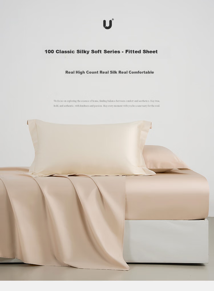 JIEBO 100 Pure Cotton Fitted Sheet, 1.8m X 2m, Class A Long-Staple Cotton, Single Bed Mattress Protector, Suitable for 1.8m Bed 2