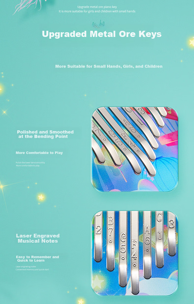 Qiangu 21-Key Kalimba, Acrylic Painted Cartoon Thumb Piano, Children's Musical Instrument, Christmas And Birthday Gift 19
