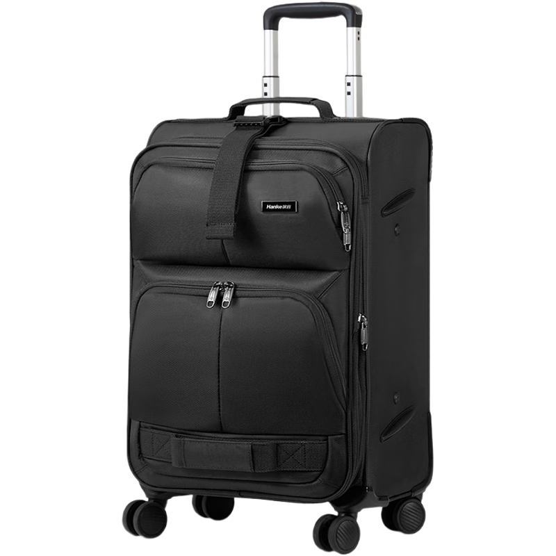 HANKE Luggage, Large Capacity Suitcase for Women And Men, Outdoor Trolley Case, 20-Inch Black, 41 Liters, Password Lock, Expandable Travel Suitcase