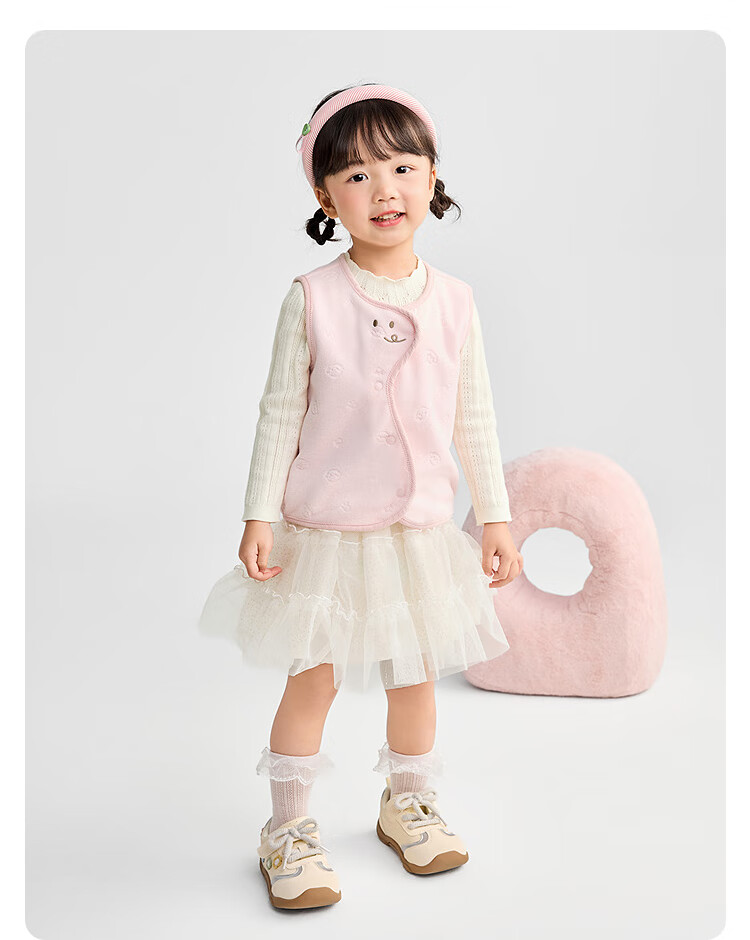 BALABALA Kids' Vest Baby Boys and Girls Inner Wear Autumn and Winter 2025 Top【Same Style as in Stores】201425101202 5