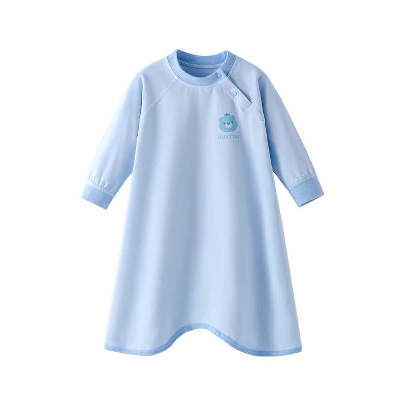 Beipesi Baby Spring and Autumn New Cotton Pajamas Four Seasons Universal Baby Nightgown Anti-kick Belly Protection Against Cold Sleeping Robe
