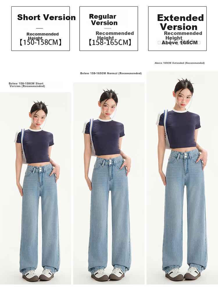 Langsha Tencel Denim Wide-Leg Pants for Women High Waist Slimming Lightweight Spring Summer New Loose Ice Silk Straight-Leg Trousers 9