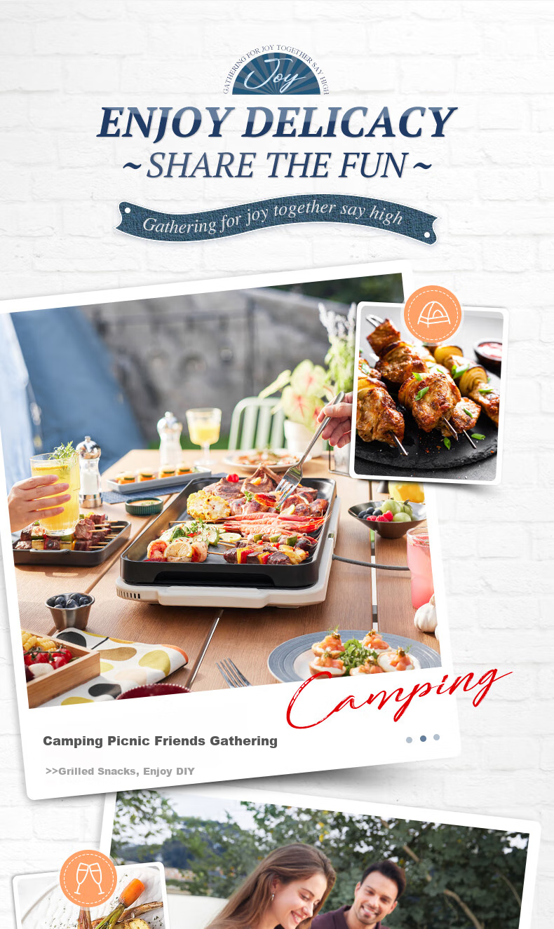 Morphyrichards Third-Generation Foldable Multi-Function Pot, Home Party Barbecue Grill, Electric Griddle, Hot Pot, Electric BBQ Stove, All-In Independent Temperature Control Non-Stick Barbecue Meat Pot MR9188 Red 12