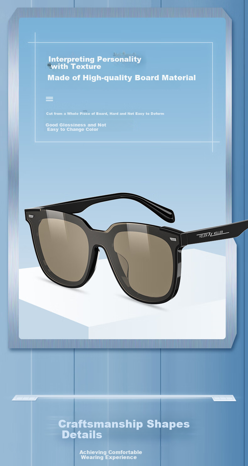 HELEN KELLER Sunglasses for Men And Women, Non-Polarized HUD Car LCD Driving Anti-UV H2501N30 5