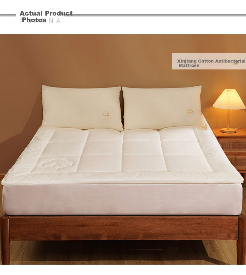 FUANNA × JINGDONG Custom Cotton Mattress, Soybean Fiber Thick Pad, Pure Cotton Single Student Protective Mat, 0.9x1.9 Meters 9