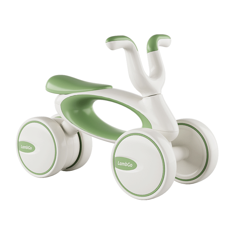 Little Lamb Ride-On Children's Rocking Horse and Scooter 2-in-1 Baby Wooden Horse Infant Birthday Gift Rocking Toy Y68 Green