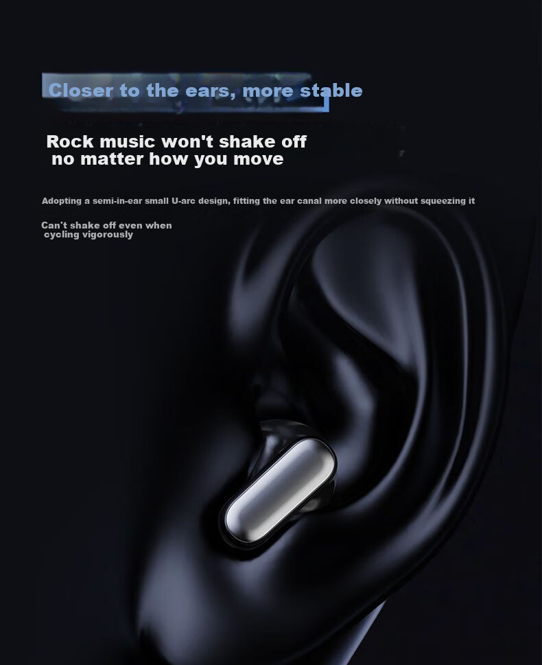 Nuobixing [Berlin Sound | 2025 New Model] Pro13 Semi-In Wireless Bluetooth Earphones for Running, Sports, Noise Reduction, High Sound Quality, Comfortable for Long Wear, Compatible with Xiaomi, Black 12