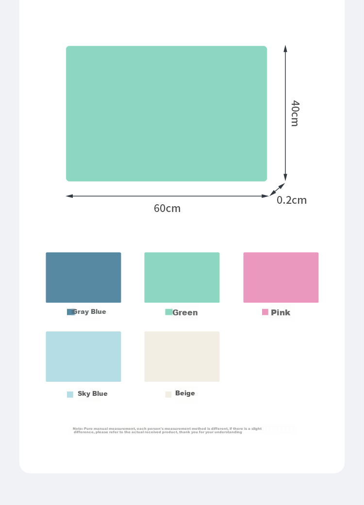 BUBM Negative Ion Silicone Desk Pad, Large Writing Mat And Mouse Pad, Student Children's Study Office Desk Pad, Eco-Friendly Mouse Pad Computer Keyboard Pad, 60*40cm, Black 11