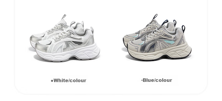 La Chapelle Women's Chunky Sneakers, Breathable Mesh Upper, Thick-Soled Height-Increasing Sports Shoes for Women - MJ888 Blue 36 3