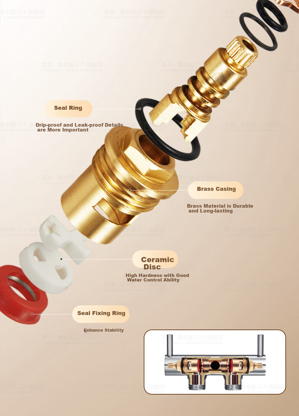 Submarine FT403B Toilet Spray Gun, Bidet Valve Set with Dual Handles And Dual Controls, Separate Water Outlet, Brass Baked Paint Spray Gun, Black 10