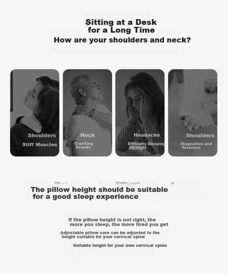 Grace Adult Sleep Pillow, Adjustable Air Cushion Pillow, Home Neck Support Pillow Core, Cervical Pillow 4