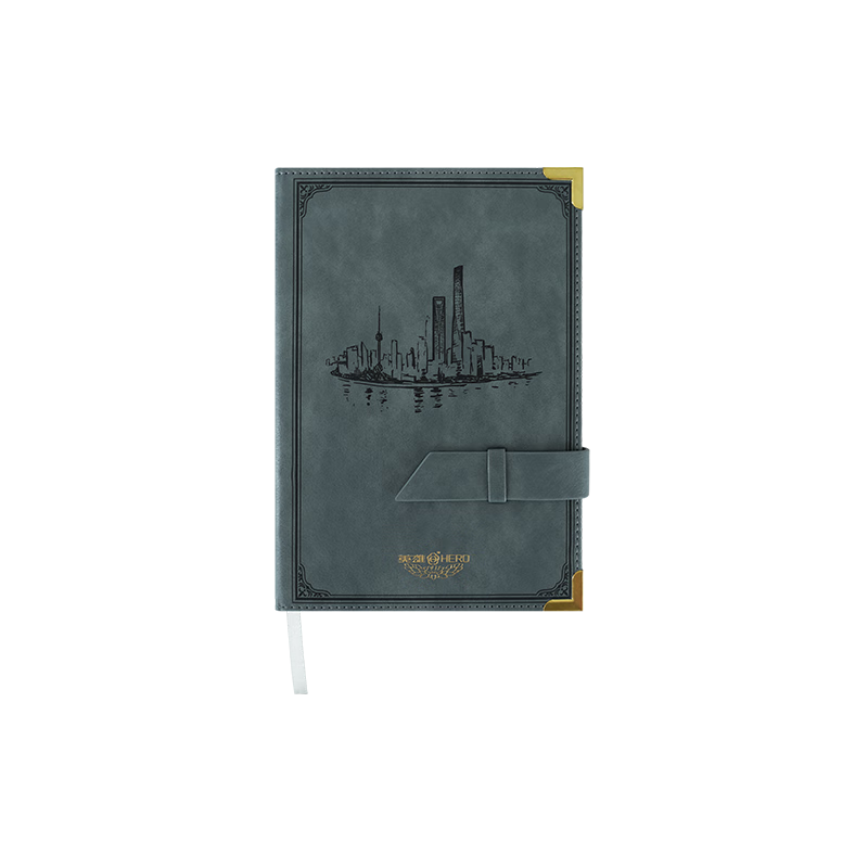 HERO A5 Business Notebook Thickened Hard Cover Soft Leather Simple High-End Gift Meeting Portable Office Stationery Lined Tearable Diary Journal Binder