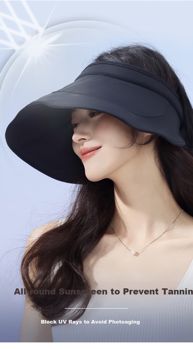 FitonTon Sun Protection Hat for Women, Summer 2026 UV-Resistant Sun Hat, Breathable Visor Cap, Cycling Helmet 2
