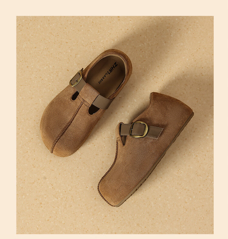 ZHR Height-Increasing Birkenstock Sandals for Women, Kappa Versatile Women's Shoes, Spring And Autumn Lightweight Casual Flats for Women, JT191 Khaki Size 36 21