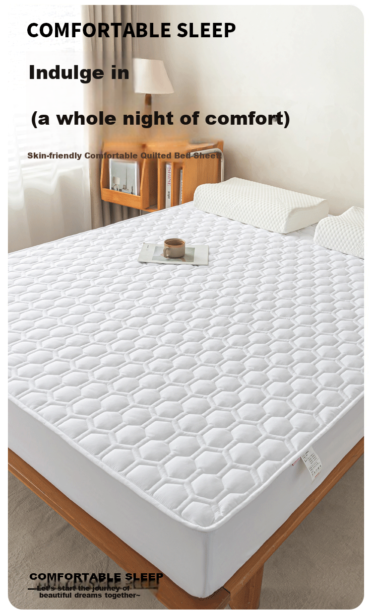 MINISO Anti-Dirt, Waterproof Fitted Sheet, 1.8x2 Meter Bed Cover, Full Coverage Mattress Protector, Bed Cover 1