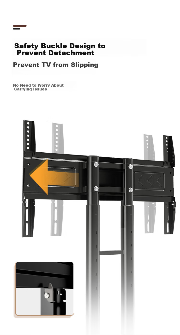ProPre Mobile TV Stand, Universal Floor-Standing TV Mount for 32-75 Inches, TV Cart, Video Conference Display Screen Trolley, All-Purpose 4