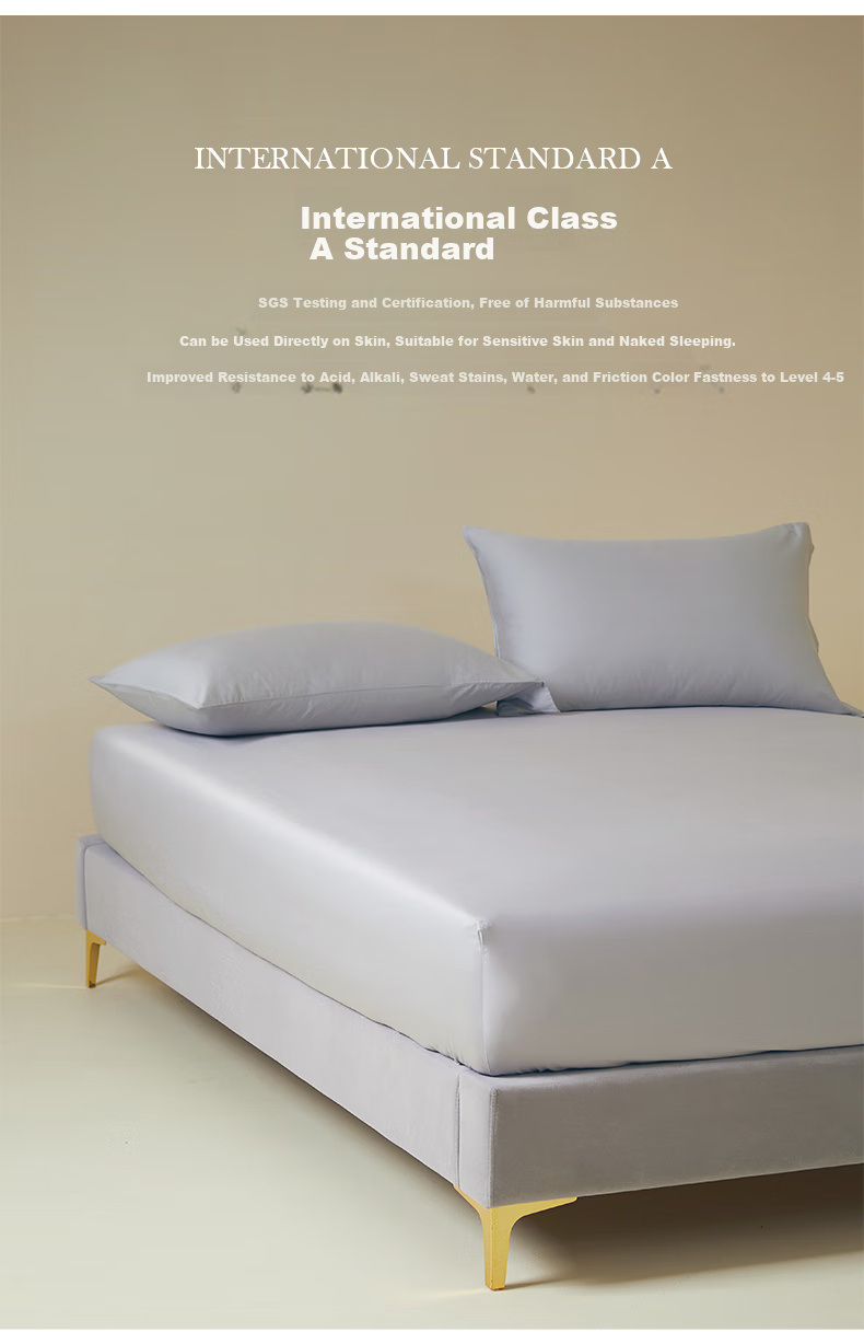MIDO HOUSE Mingdu 60-Piece Pure Fitted Sheet Set, Full Bed Cover, Mattress Protector, Protective Cover, Dirt-Proof Pad, Bed Cover, 1.8x2 Meters, Moonlight Gray 2