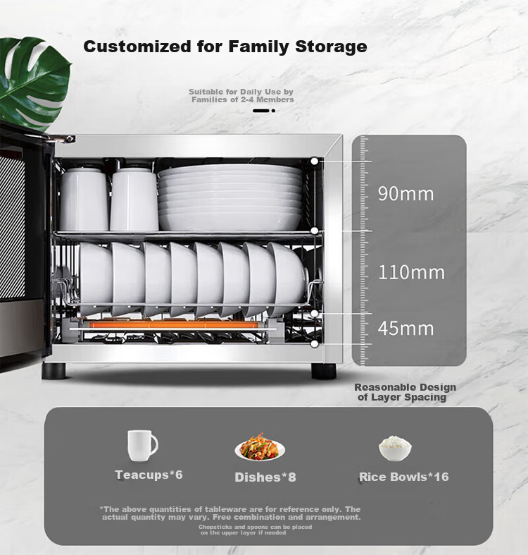 Canbo Disinfection Cabinet, Home Use, Compact Mini Countertop Design, Bowl And Chopstick Sterilizer without Draining, UV Sterilization Cabinet, Baby Bottle Drying And Sterilizing Device, XDZ48-A1 9