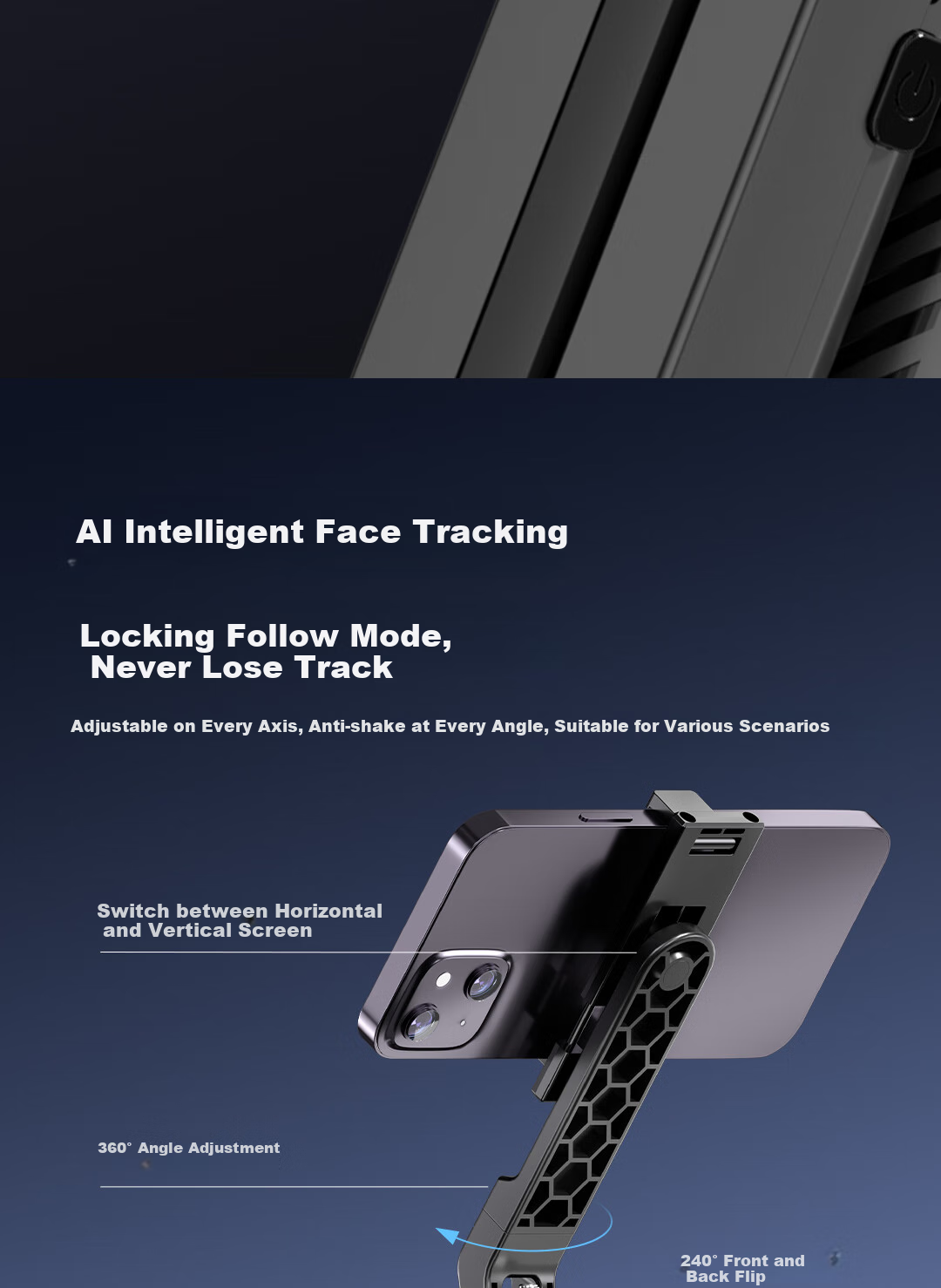 FUNSNAP FUNSNAP A8 Smartphone AI Gimbal Follow-Up Metal Tripod Bluetooth Remote Control Photography Handle Gadget Mobile Live Streaming Stand Anti-Shake Universal Dual Light Model 5