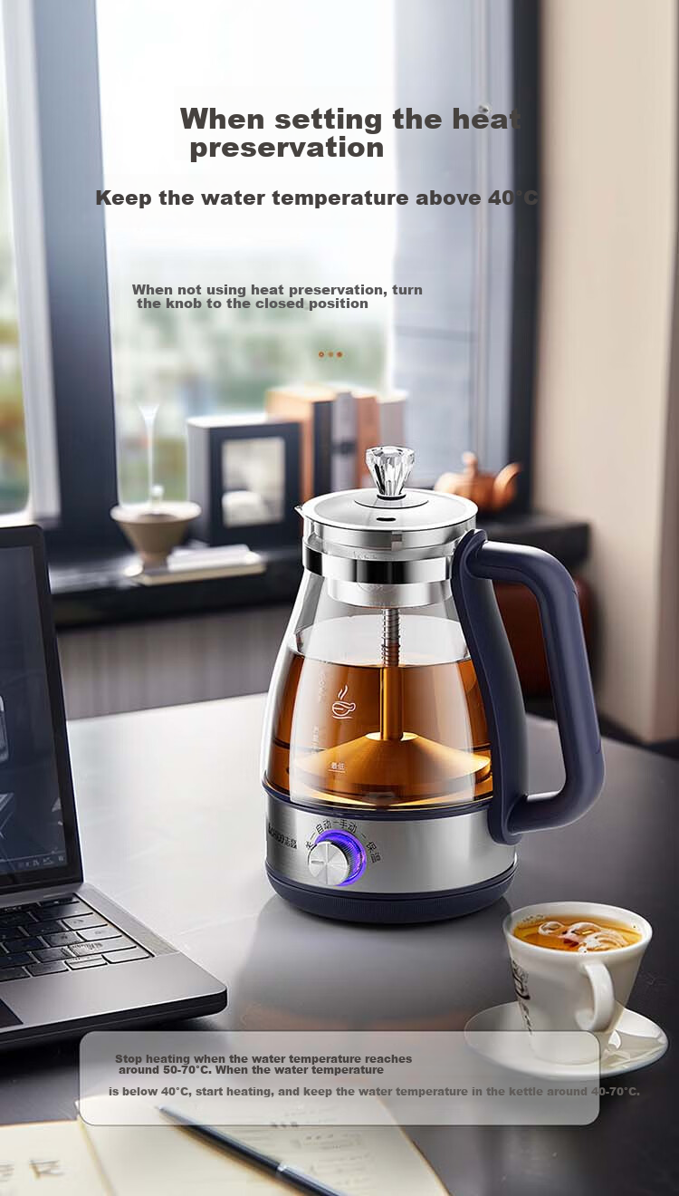 CHIGO 1L Health Pot Electric Tea Kettle 316 Stainless Steel Spray Steaming Tea Maker Multi-Function Tea Brewing and Boiling Kettle 13
