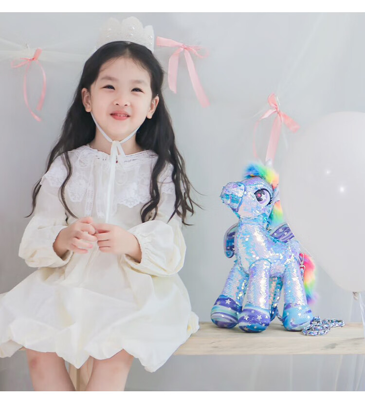 Liangpiandujiao Shou White And Blue Crossbody Bag, Children's Small Bag, Cute Birthday Gift Box 1