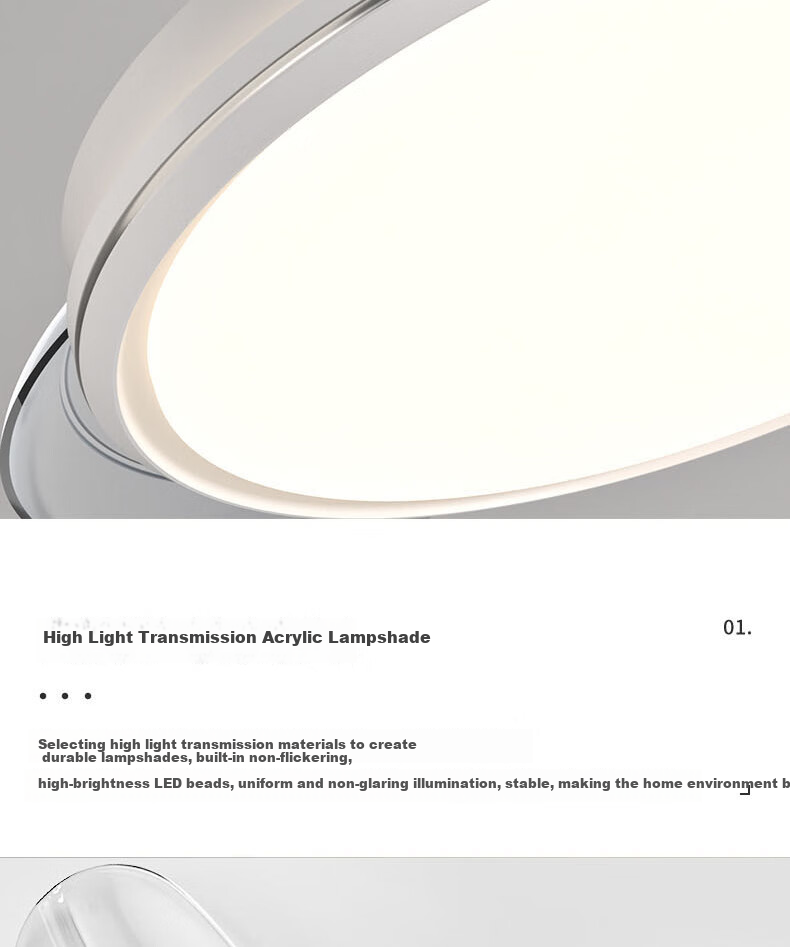 Aimeite [Installation Included] Fan Light Invisible Home Living Room Integrated Dining Room High-Power Full Spectrum Eye-Protecting Variable Frequency Bedroom Fan Light 22