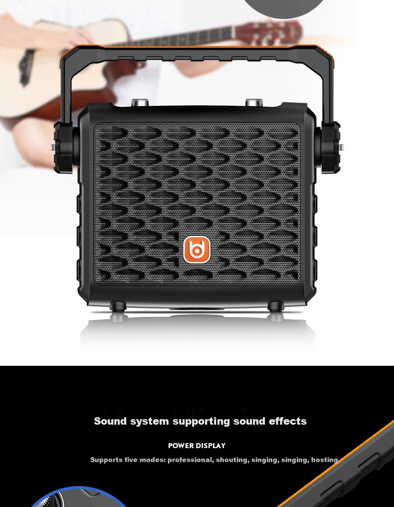 Beide Outdoor Square Dance Live Streaming Speaker Sound Card All-In Portable Handheld Wireless Bluetooth Mobile Outdoor Mini Internet Celebrity Home Karaoke Speaker BD-H0887S 8