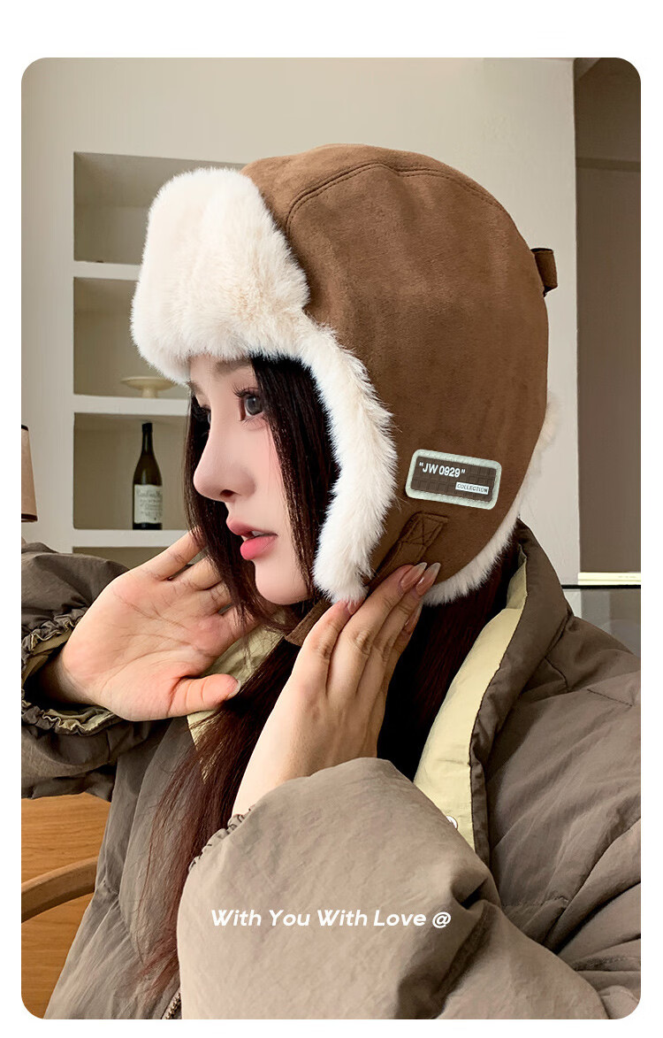 XUEXIMAN Women's Winter Retro Fashion Fleece Lined Outdoor Ear Protection Warm Bucket Hat 5