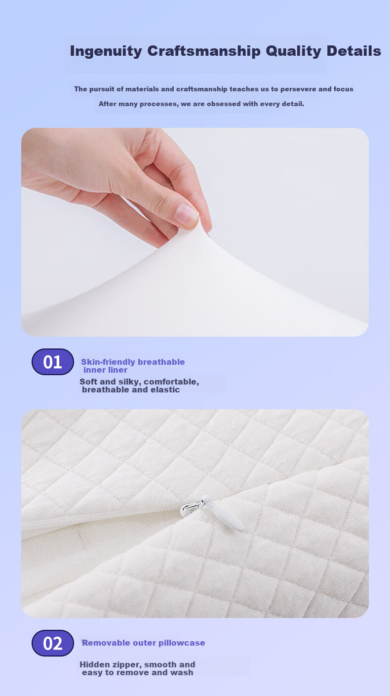 Aeromax Memory Foam Cervical Pillow for Neck Support, Cervical Spondylosis Treatment, Adult Sleeping Pillow, Detachable Traction Round Pillow 11