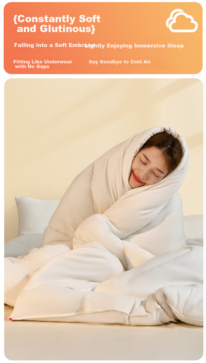 Hengyuanxiang Quilt Fiber Comforter, Antibacterial Brushed Spring And Autumn Quilt, Washable Machine Washable Bedding, 4 Jin (2 Kg), 150*200cm [Milk White] 5