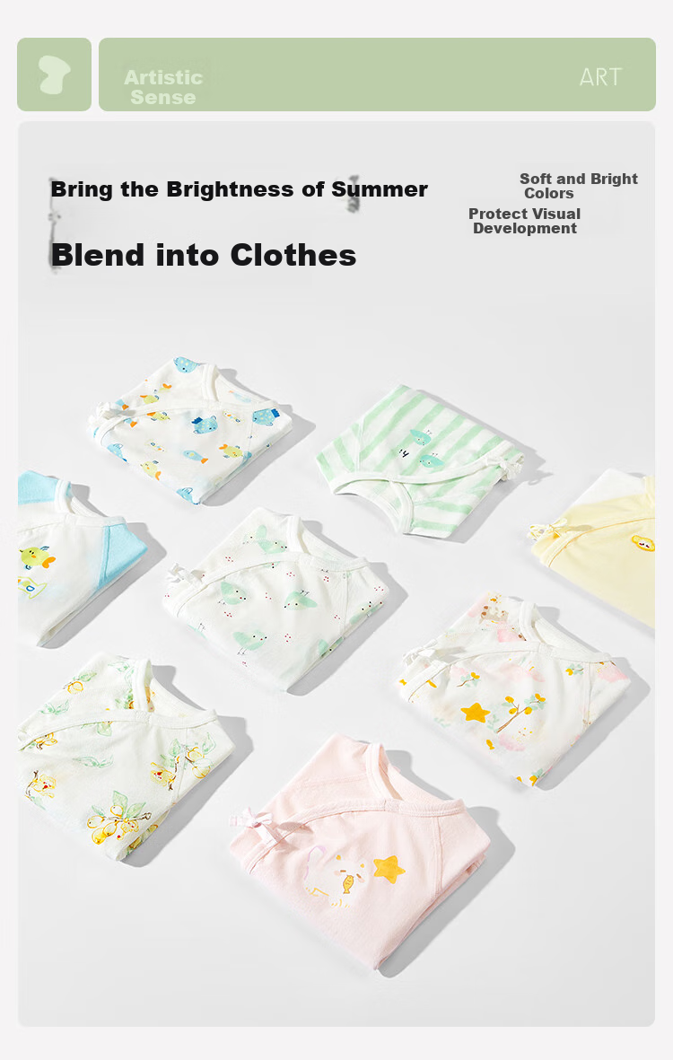 BALABALA Children's Clothing, Baby Romper, Infant Onesie, 2026 Summer New Style Two-Piece Set, Pure Cotton, Newborn Clothes, Thin And Soft 6