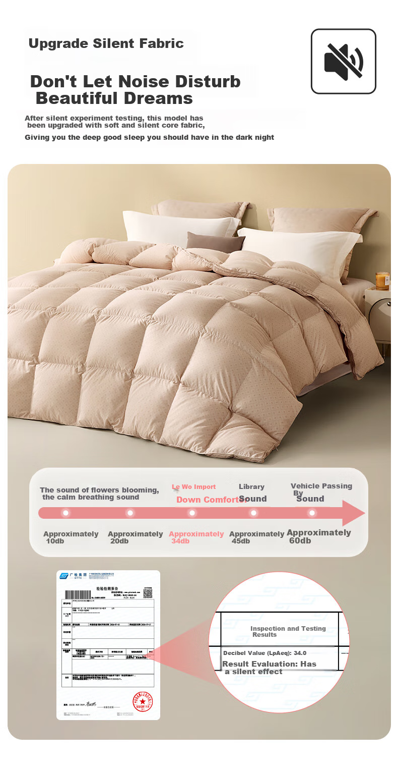 LOVO Luolai Home Textiles, 95% White Goose Down Duvet, 1150g Filling, 220*240cm, White 4