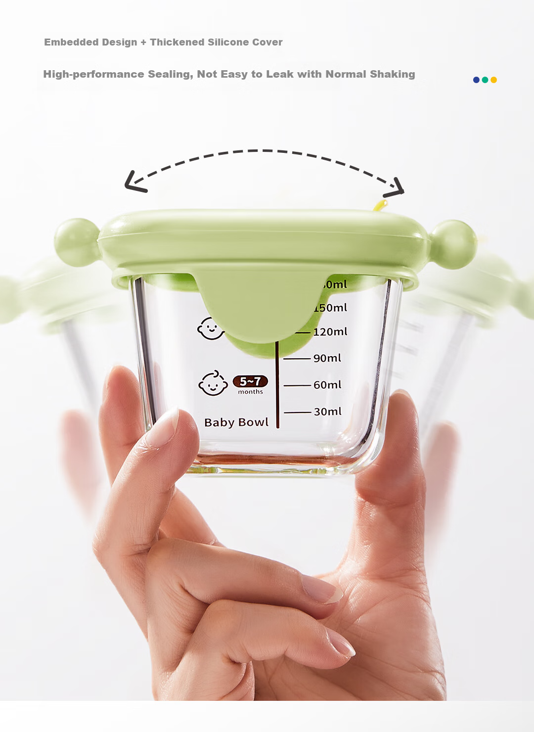 PLODON Silicone Food Storage Containers with Compartments, Baby Food Freezer Trays, Infant Food Storage Organizer with Individual Ice Cube Trays 9