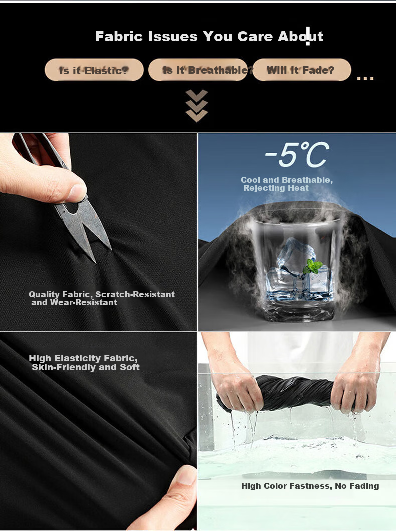 Jeanswest Ice Silk Shorts for Men, Thin Summer Cool Trendy Loose Casual Beach Pants, Quick-Dry Running Fitness Sports Pants for Me 4