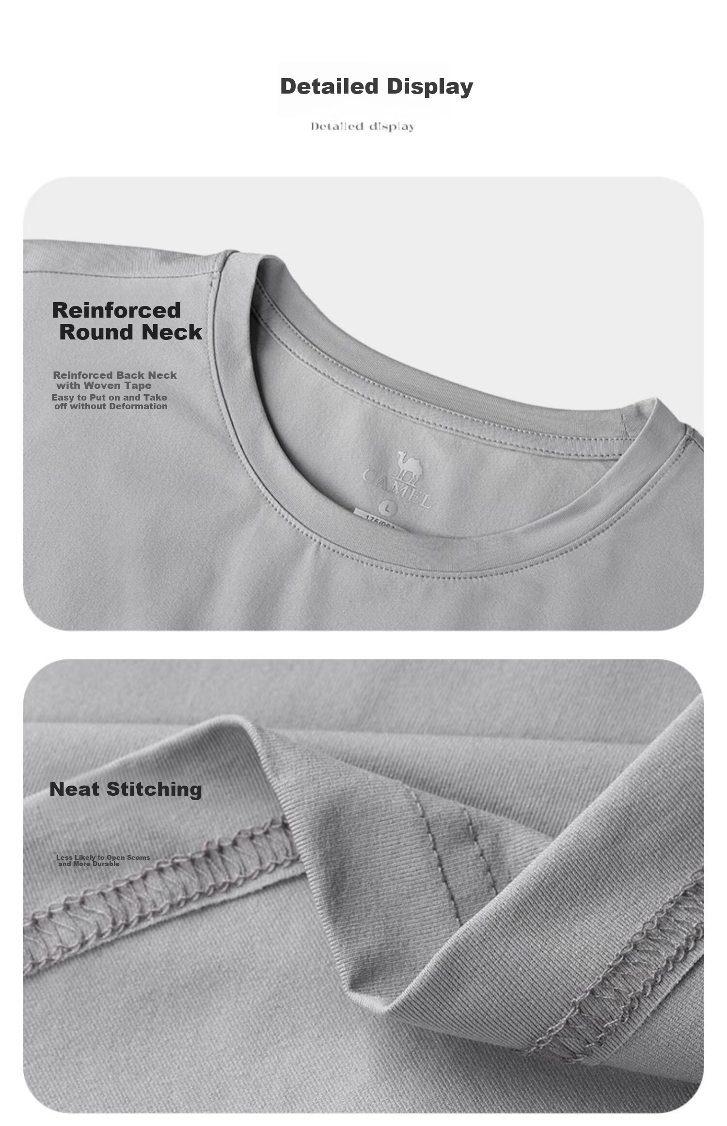 CAMEL Outdoor Quick-Dry Short-Sleeve Men's Round Neck T-Shirt, Couple Style, Original Yarn, Sun Protection, Hiking Camping Top [Chuanshan] 0011 21