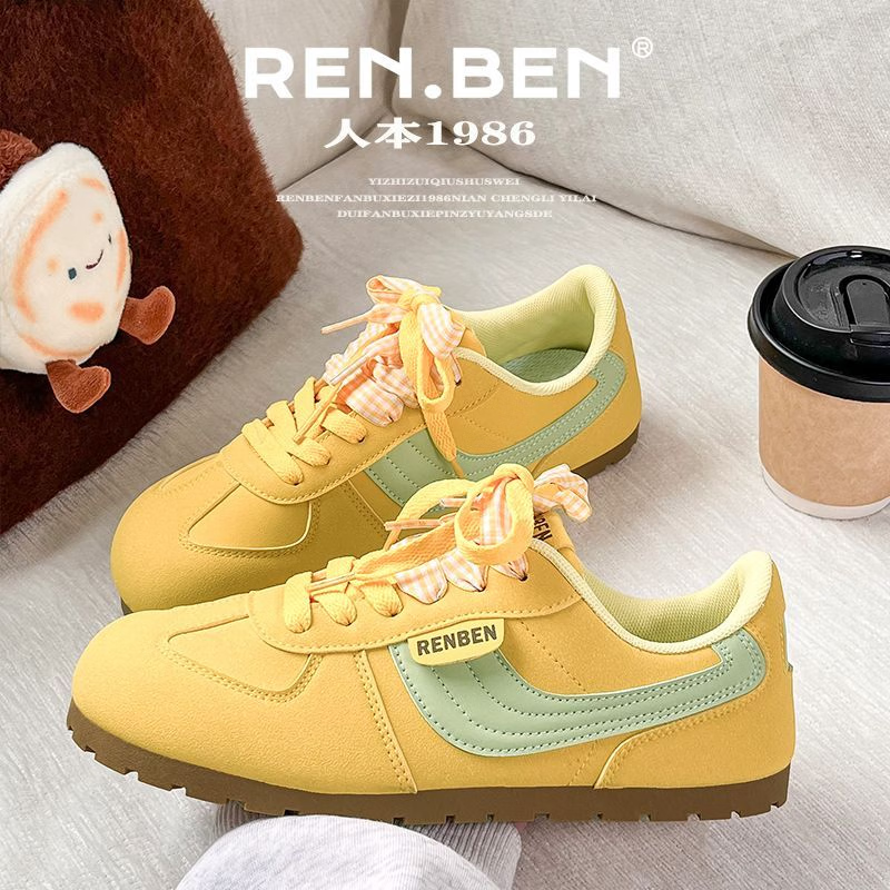 RENBEN 2025 Spring New Original INS Style Trainer Dopamine Color Sweet Trainer Fashion Ultra Soft Sneakers
