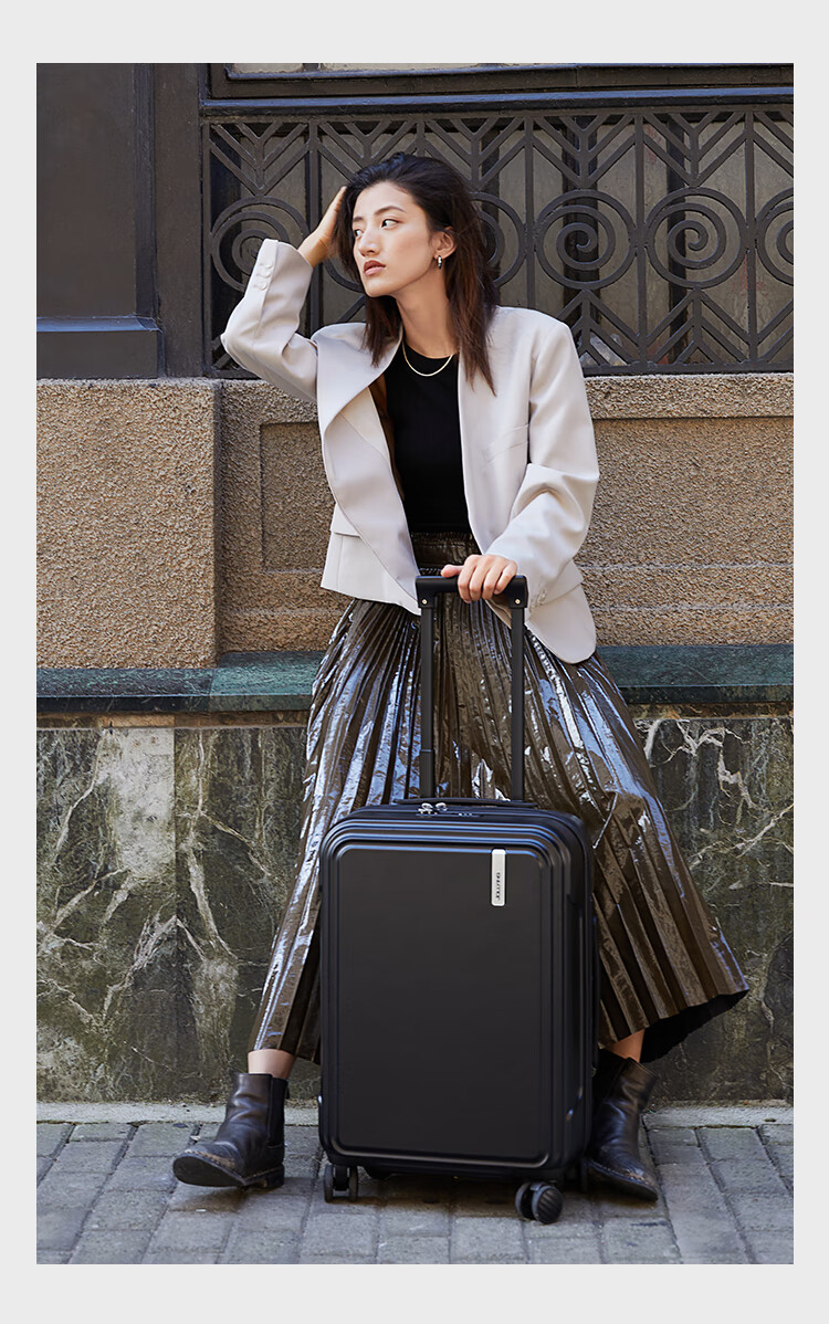 JOLLYING Carry-On Luggage Travel Suitcase for Men and Women Business Trip Trolley Large Capacity Student Thickened Shell Password Lock Box 2